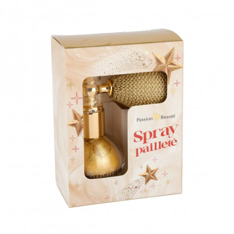 Spray Pailleté Noël Poudre Pailletée Or