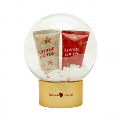 Coffret Boule de Neige Crème Mains +Lotion Corps Scintillante +Confettis de Savon