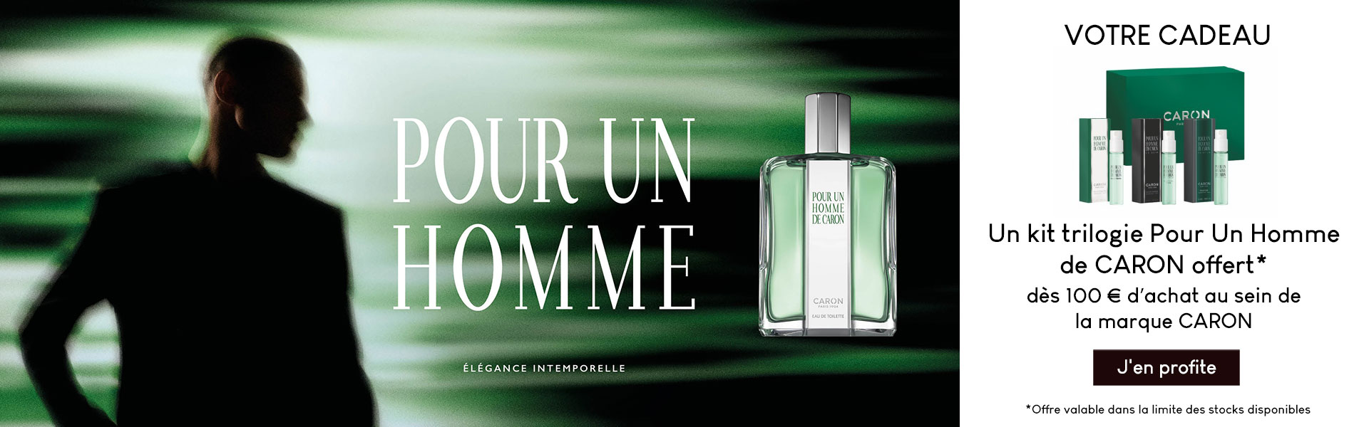 Kit trilogie Pour Un Homme de Caron offert dès 100 € d'achat Caron